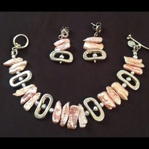 Tiffany & Co Iridesse Pearl Bead Bracelet Earrings